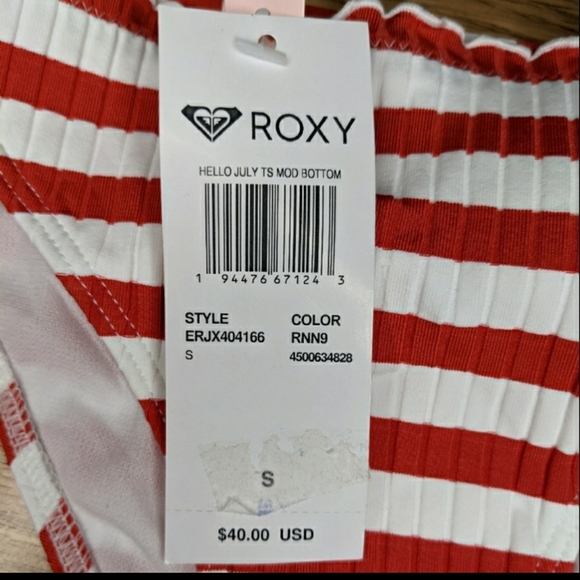 Roxy Hello July Side Tie Bikini Bottoms S New With Tags - Picture 3 of 3